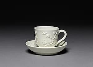Cup and Saucer by Saint Cloud Porcelain Factory (French)