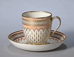 Cup and Saucer by Derby (Crown Derby Period) (British)