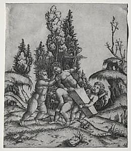 Cupid and three Putti by Marcantonio Raimondi (Italian, 1470/82–1527/34)
