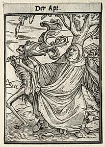 Dance of Death:  The Abbot by Hans Holbein the Younger (German, active England and Switzerland, 1497/98–1543)