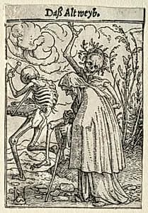 Dance of Death:  The Old Woman by Hans Holbein the Younger (German, active England and Switzerland, 1497/98–1543)