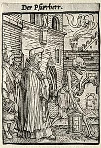 Dance of Death:  The Pastor by Hans Holbein the Younger (German, active England and Switzerland, 1497/98–1543)