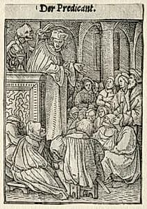 Dance of Death:  The Preacher by Hans Holbein the Younger (German, active England and Switzerland, 1497/98–1543)