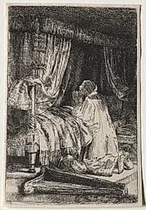 David in Prayer by Rembrandt van Rijn (Dutch, 1606–1669)