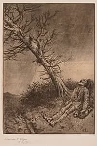 Death of a Vagabond by Alphonse Legros (French, 1837–1911)