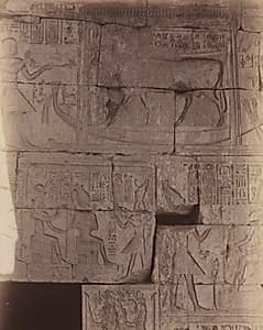 Deir el-Medineh, Sacred Barge by Antonio Beato (British, c. 1825–1903)