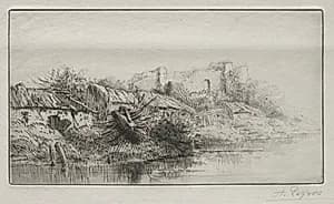 Deserted Village by Alphonse Legros (French, 1837–1911)
