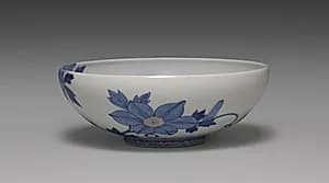 Dining Bowl with Clematis by Seifū Yohei III (Japanese, 1851–1914)