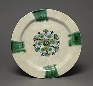 Dish with Splashes of Green by Unknown Artist