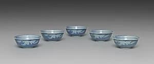 Dishes with Flowers by Seifū Yohei IV (Japanese, 1872–1951)