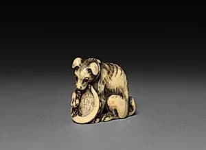 Dog with Shell by Unknown Artist