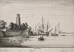 Dordrecht by Wenceslaus Hollar (Bohemian, 1607–1677)