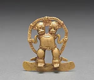 Double-Headed Figure Pendant by Unknown Artist
