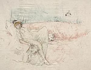 Draped Figure Reclining by James McNeill Whistler (American, 1834–1903)