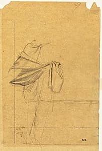 Drapery Study by Pierre Puvis de Chavannes (French, 1824–1898)