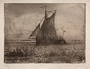 Dutch Riverscape by Ludovic Napoléon, Vicomte Lepic (French, 1839–1889)