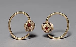 Earrings (pair) by Unknown Artist