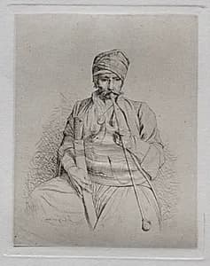 Egyptian Smoker by Jean-Léon Gérôme (French, 1824–1904)