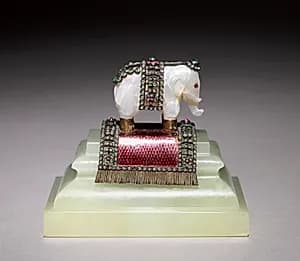 Elephant Bell Push by House of Fabergé (Russian, 1842–1918)