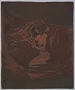 Embers Glow by Theodore Roussel (French, 1847–1926)