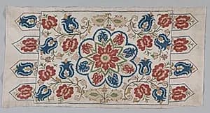 Embroidered cushion cover by Unknown Artist