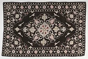Embroidered Divan Cover (?) by Unknown Artist