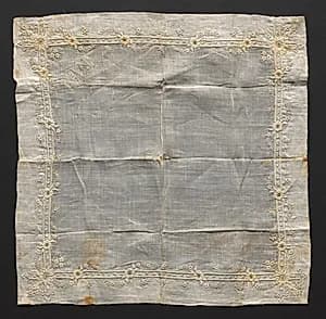 Embroidered Handkerchief by Unknown Artist