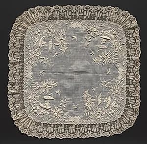 Embroidered Handkerchief by Unknown Artist