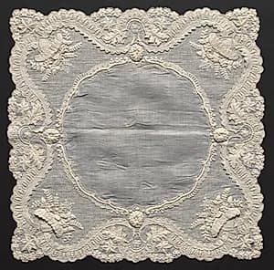 Embroidered Handkerchief by Unknown Artist