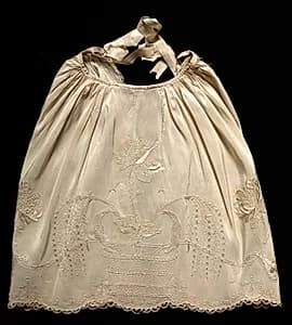 Embroidered Taffeta Apron by Unknown Artist