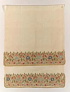 Embroidered towel by Unknown Artist