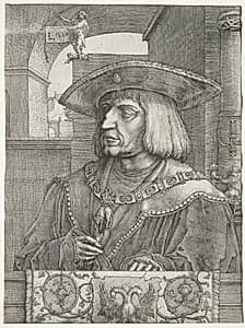 Emperor Maximilian I by Lucas van Leyden (Dutch, 1494–1533)