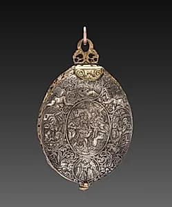 Engraved Egg Watch by Denis Martinot (French)