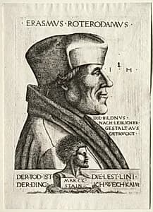 Erasmus of Rotterdam by Hieronymus Hopfer (German)