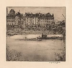 Etchings of Glasgow: Gorbals by Muirhead Bone (British, 1876–1953)