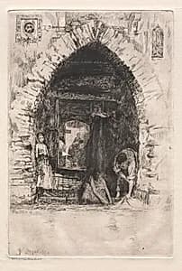 Etchings of Venice: Laundry by Otto H. Bacher (American, 1856–1909)