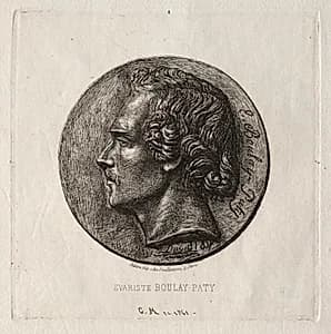 Evariste Boulay-Paty; a Poet by Charles Meryon (French, 1821–1868)