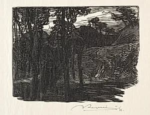 Evening by Auguste Louis Lepère (French, 1849–1918)