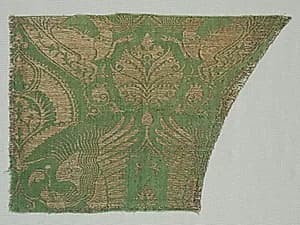 Exotic Gold-patterned Silk by Unknown Artist