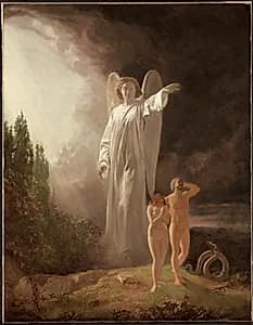 Expulsion of Adam and Eve by John Faed (Scottish, 1820–1902)