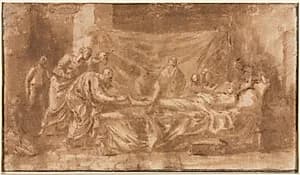 Extreme Unction (recto) by Nicolas Poussin (French, 1594–1665)