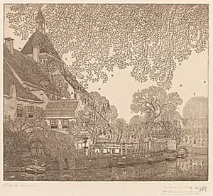 Falling Leaves, Amersfoort by Wynand Otto Jan Nieuwenkamp (Dutch, 1874–1950)