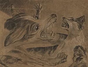Fighting Animals by Carle Vernet (French, 1758–1836)