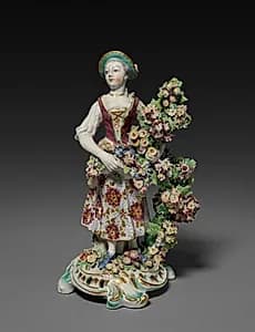 Figure of a Gardener by Bow Porcelain Factory (British)