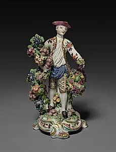 Figure of a Gardener by Bow Porcelain Factory (British)