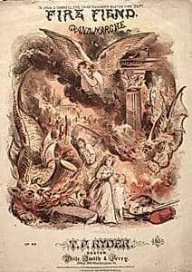 Fire Fiend - Sheet Music Cover by Winslow Homer (American, 1836–1910)