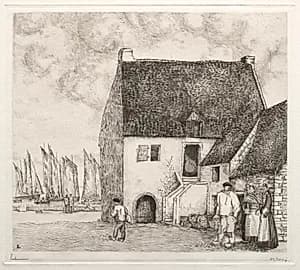 Fishermen's Quarters by Jean-Émile Laboureur (French, 1877–1943)