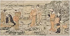 Fishing at Iwaya on Enoshima by Kitagawa Utamaro (Japanese, c. 1754–1806)