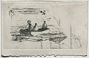 Fishing by Sion Longley Wenban (American, 1848–1897)
