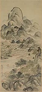 Fishing in Springtime by Ike Taiga (Japanese, 1723–1776)